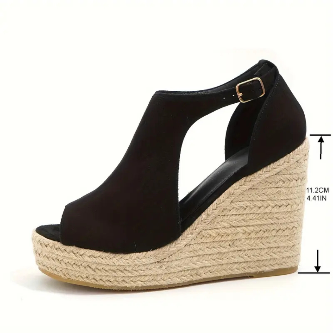 Sandálias de Cunha Espadrille para Mulher com Acabamento Elegante e Design Coberto